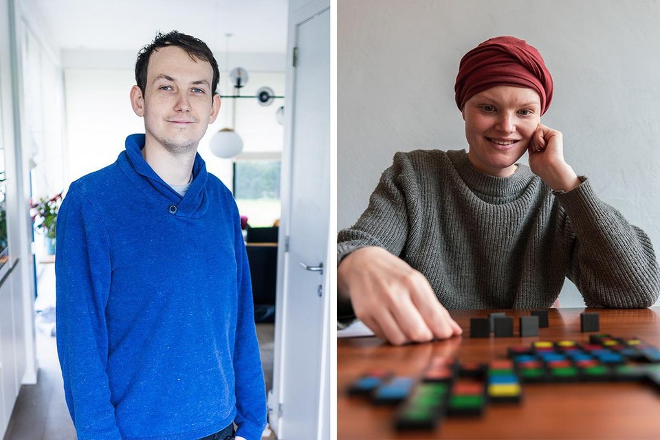 Jonathan Callebaut kreeg op zijn 25ste kanker. Eveline Meylemans was 28 toen ze de diagnose kreeg.