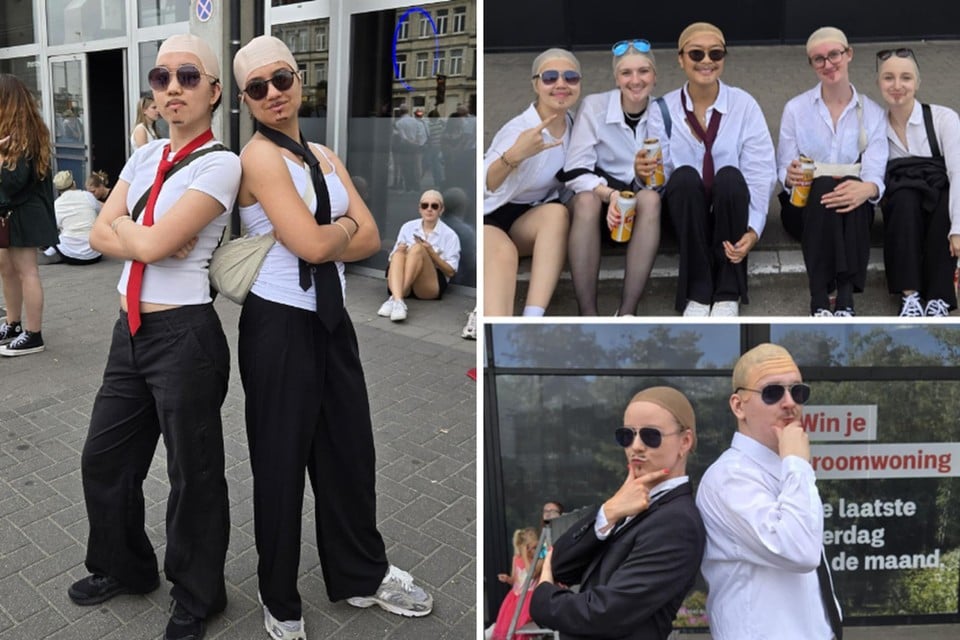 Een duizendtal verklede Pitbullfans verzamelden zich in het Sportpaleis.