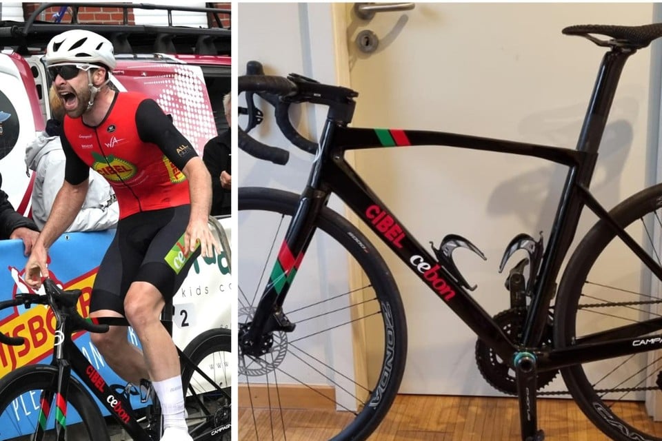 Rico Van Damme (links) won met de fiets die even later gestolen werd.