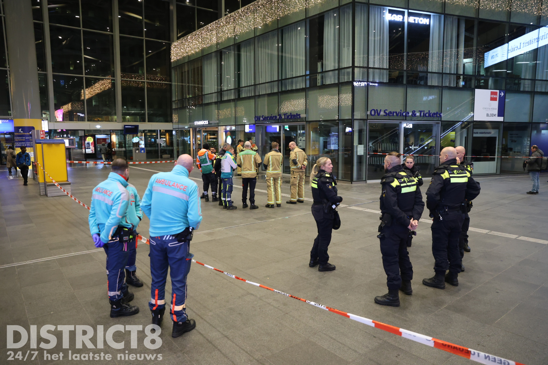 Gesprongen koelleiding zorgt voor flinke schade servicewinkel Centraal Station Den Haag