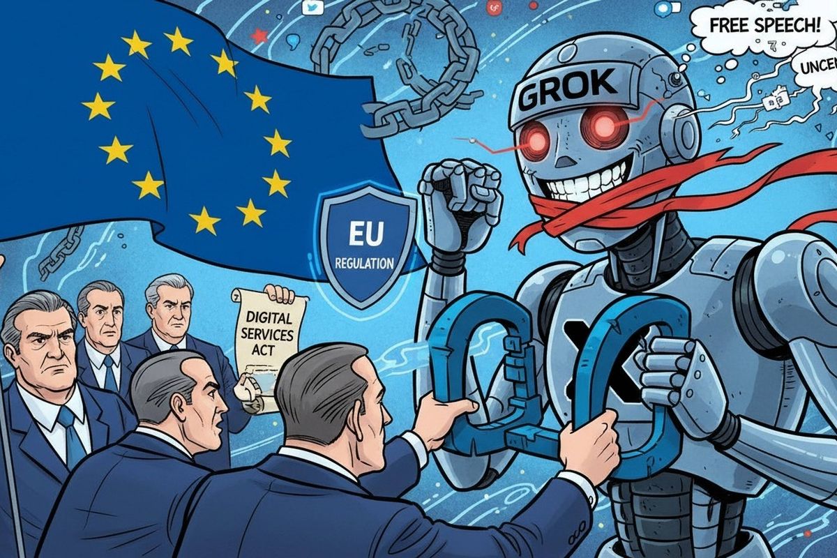 OORLOG: EU opent heksenjacht op Elon Musk en dreigt AI-chatbot Grok te VERBIEDEN (Puur politieke wraak!).