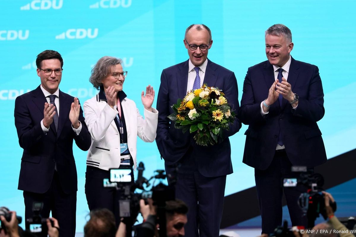 Merz opnieuw CDU-partijvoorzitter met 91 procent van de stemmen.
