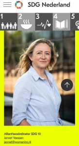 SDG 10 alliantiecoördinator Jannet Vaessen SDG Nederland.