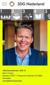 SDG 14 alliantiecoördinator Erwin Coolen SDG Nederland.