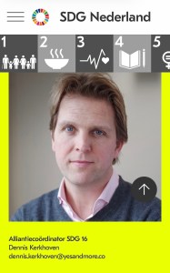 SDG 16 alliantiecoordinator Dennis Kerkhoven SDG Nederland.