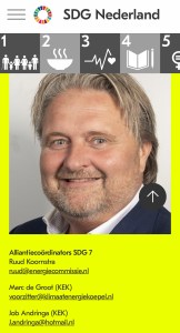 SDG 7 alliantiecoördinatoren Ruud Koornstra & Marc de Groot & Job Andringa.