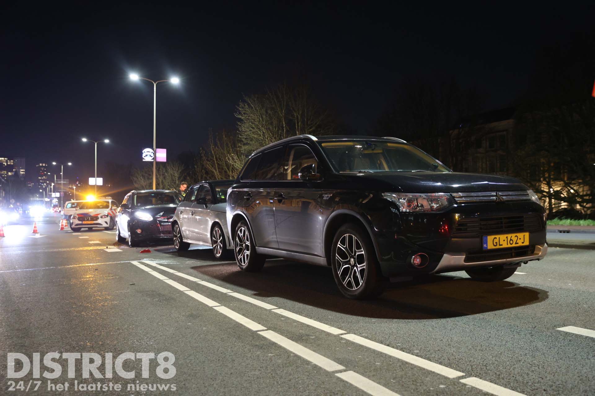 Automobilist aangehouden na veroorzaken kettingbotsing Raamweg Den Haag