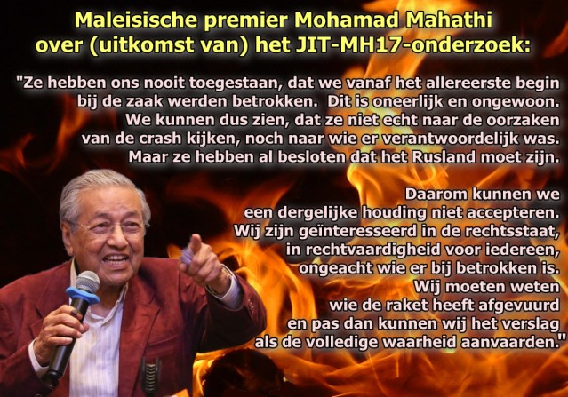 ‘Richt je tot daders MH17, niet op Rusland!’….