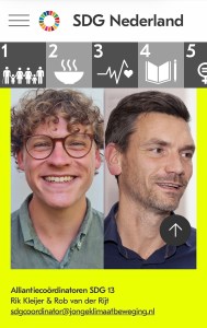 SDG 13 alliantiecoördinatoren Rob van der Rijt & Rik Kleijer SDG Nederland.