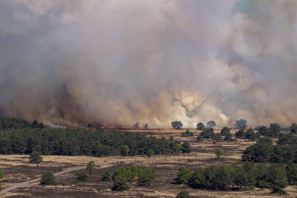 Koninklijke Marechaussee: brand 't Harde door springstof-oefening.