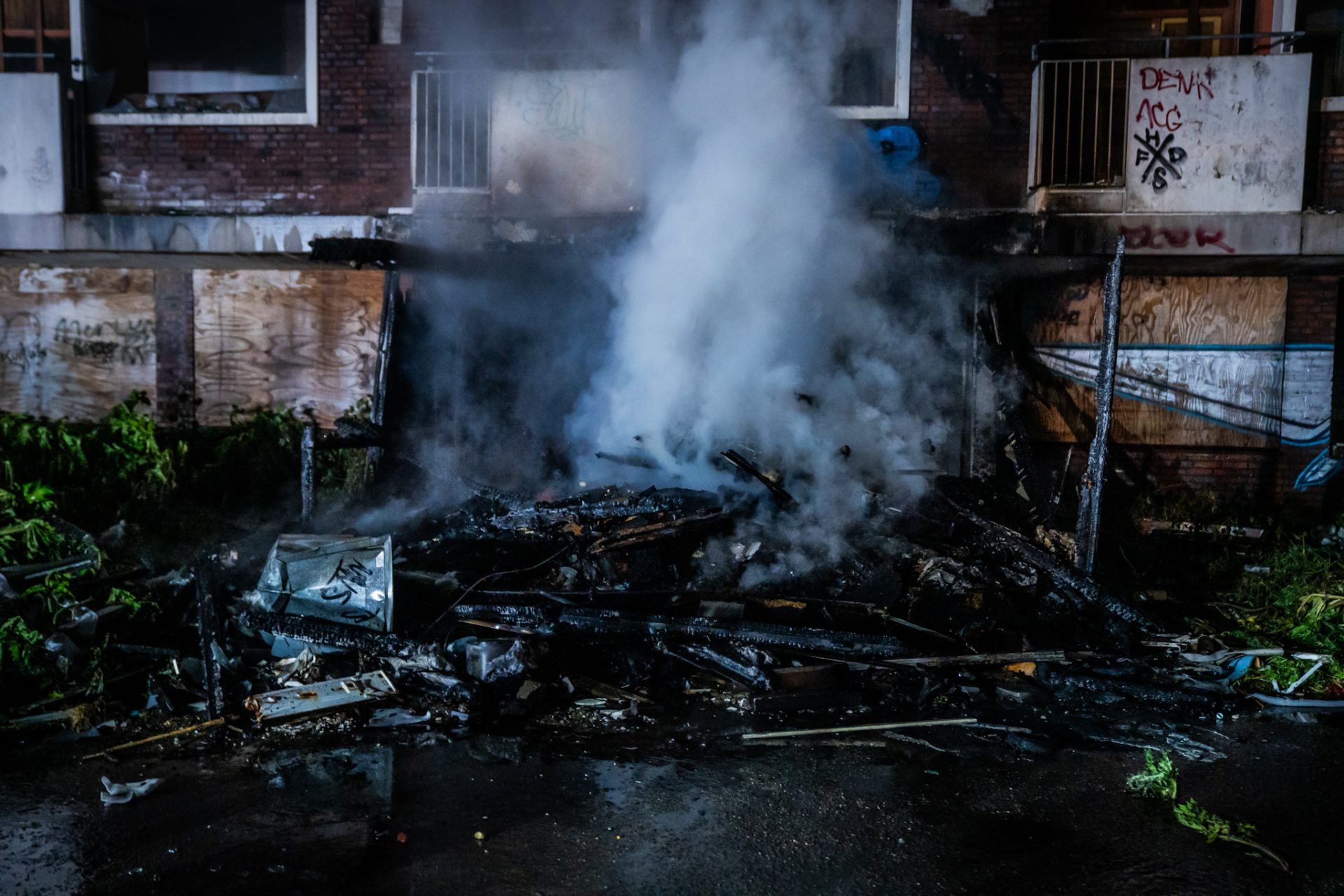 Opnieuw flinke brand bij voormalig bejaardentehuis