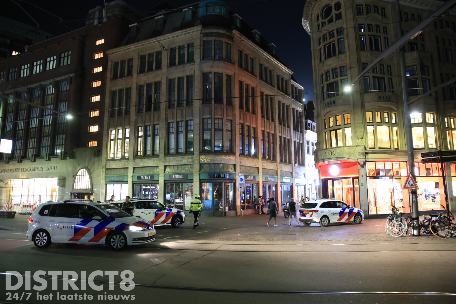 Politie doet onderzoek na melding van overval op fastfoodrestaurant Spui Den Haag