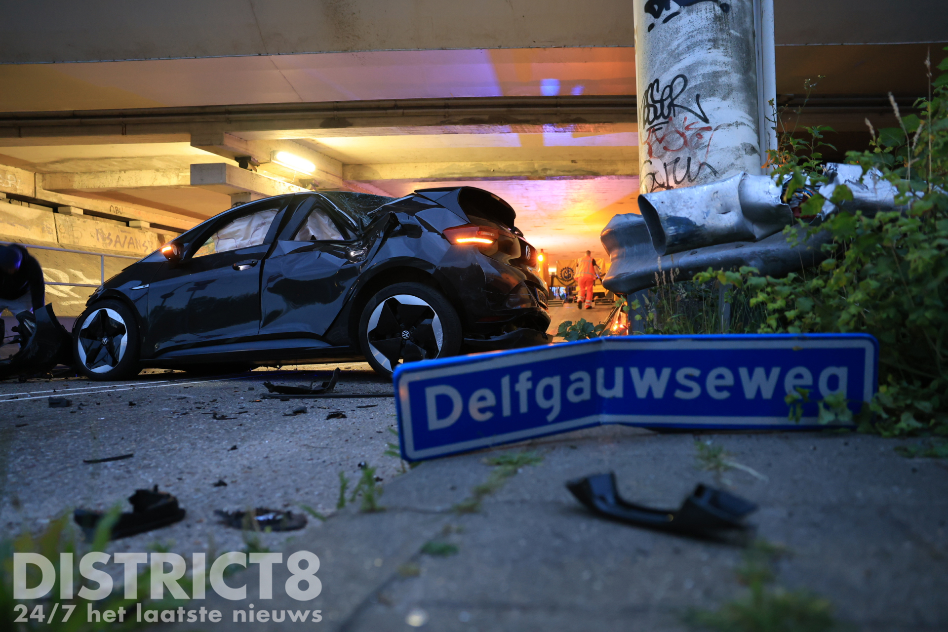 Bestuurder heeft engeltje op schouder bij zware crash Delfgauwseweg Delft