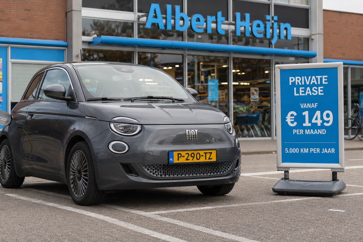Albert Heijn en Fiat bieden private lease aan vanaf €149 per maand.
