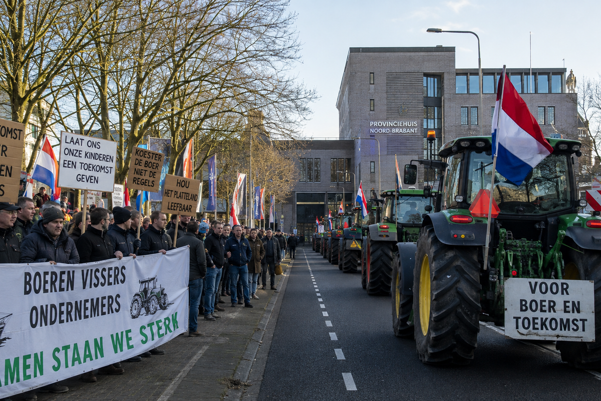 Boeren trekken vandaag naar Den Bosch: ‘Vandaag is de boer vogelvrij, morgen bent u aan de beurt’.