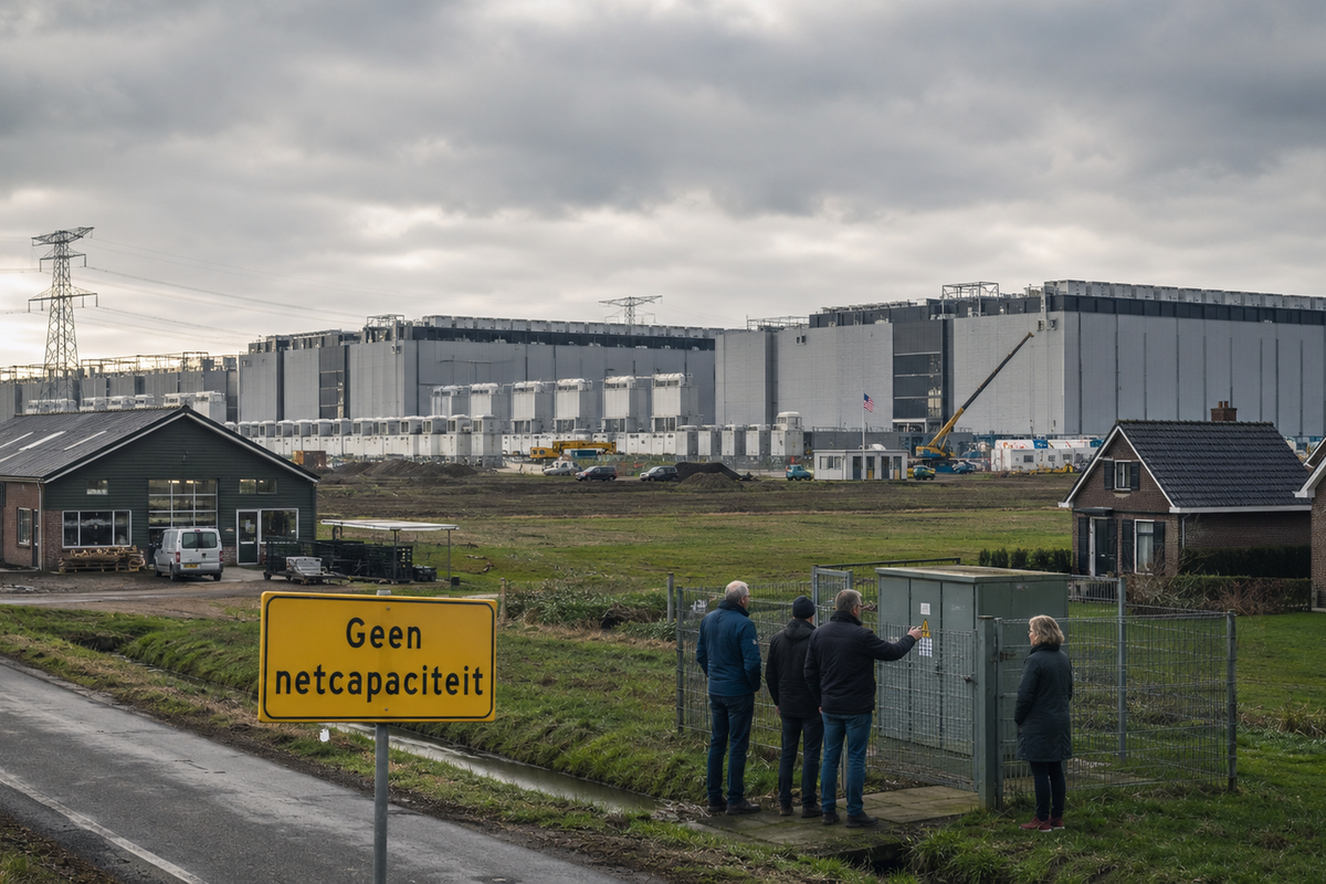 Microsoft koopt nóg eens 37,5 hectare Nederland terwijl het stroomnet uit zijn voegen barst!.