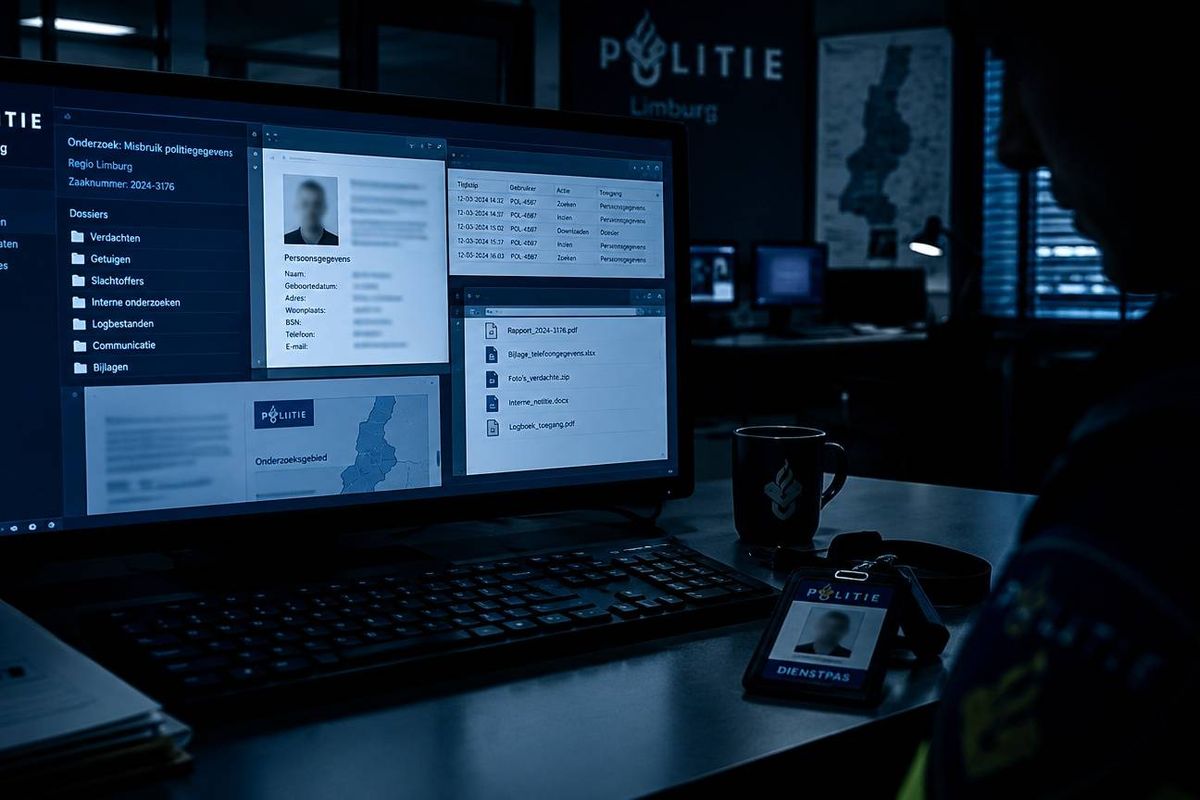 Politie Limburg schorst medewerkers wegens datamisbruik.