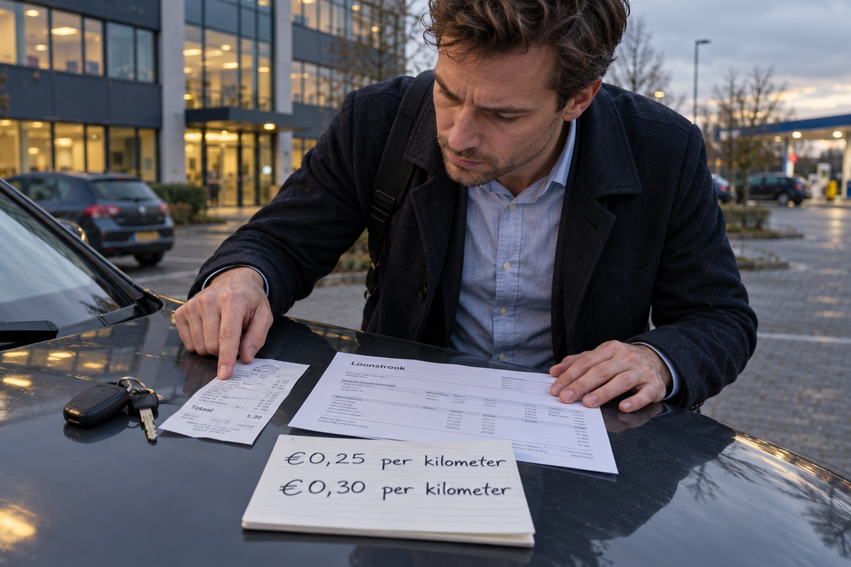Werkgever verhoogt kilometervergoeding naar 30 cent wegens hoge brandstofprijzen.