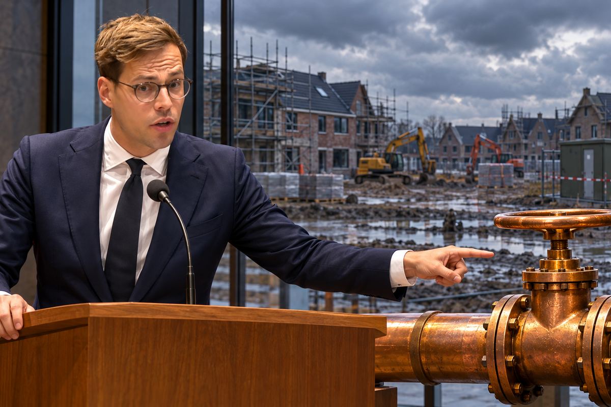 Jurgen Nobel (VVD) speelt ineens redder van het aardgas, maar D66-coalitiegenoot prikt zijn theater door: 'Mee ingestemd'.