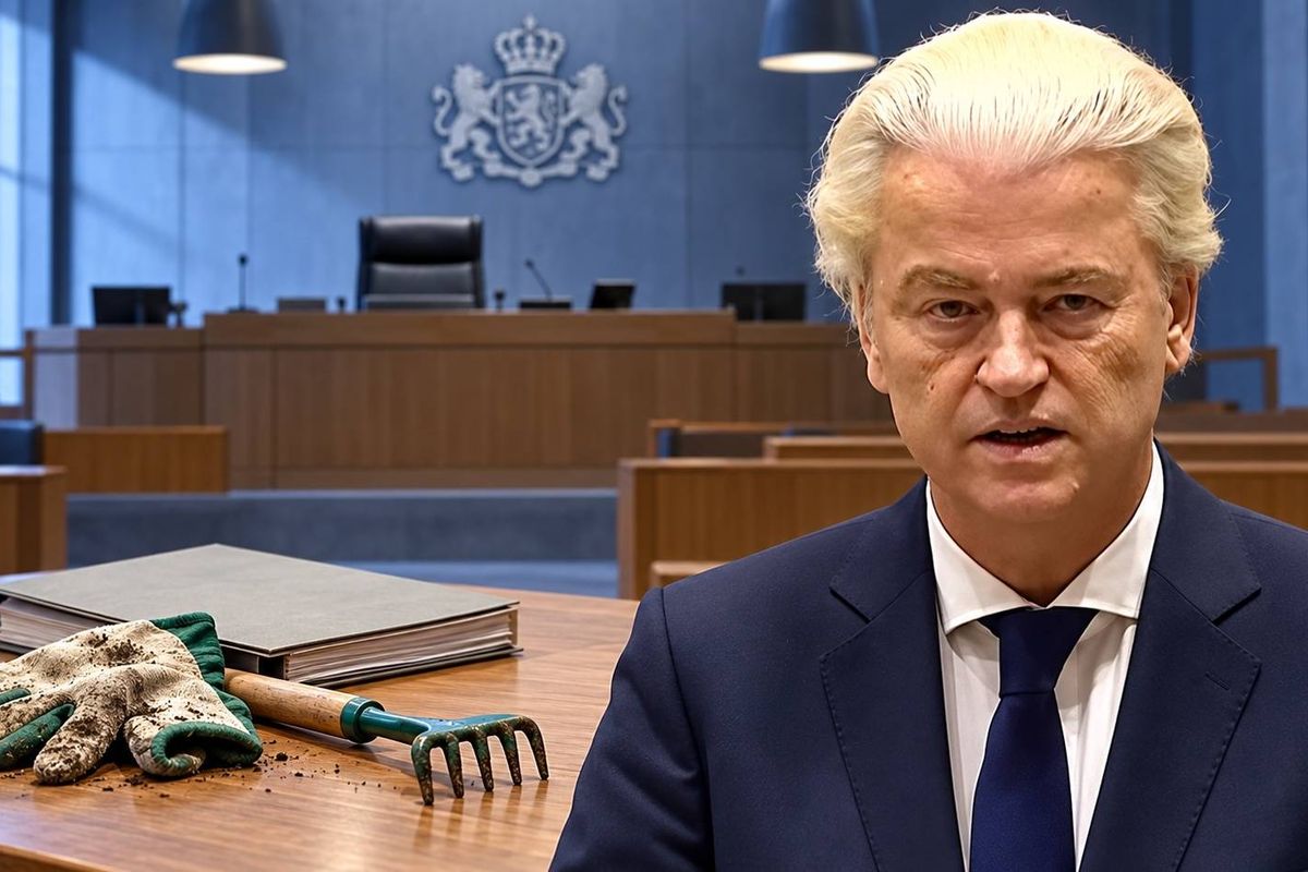 OM knuffelt de man die Wilders een 'gat tussen je ogen' zou hebben beloofd: 120 uur taakstraf, en hij komt niet eens opdagen.